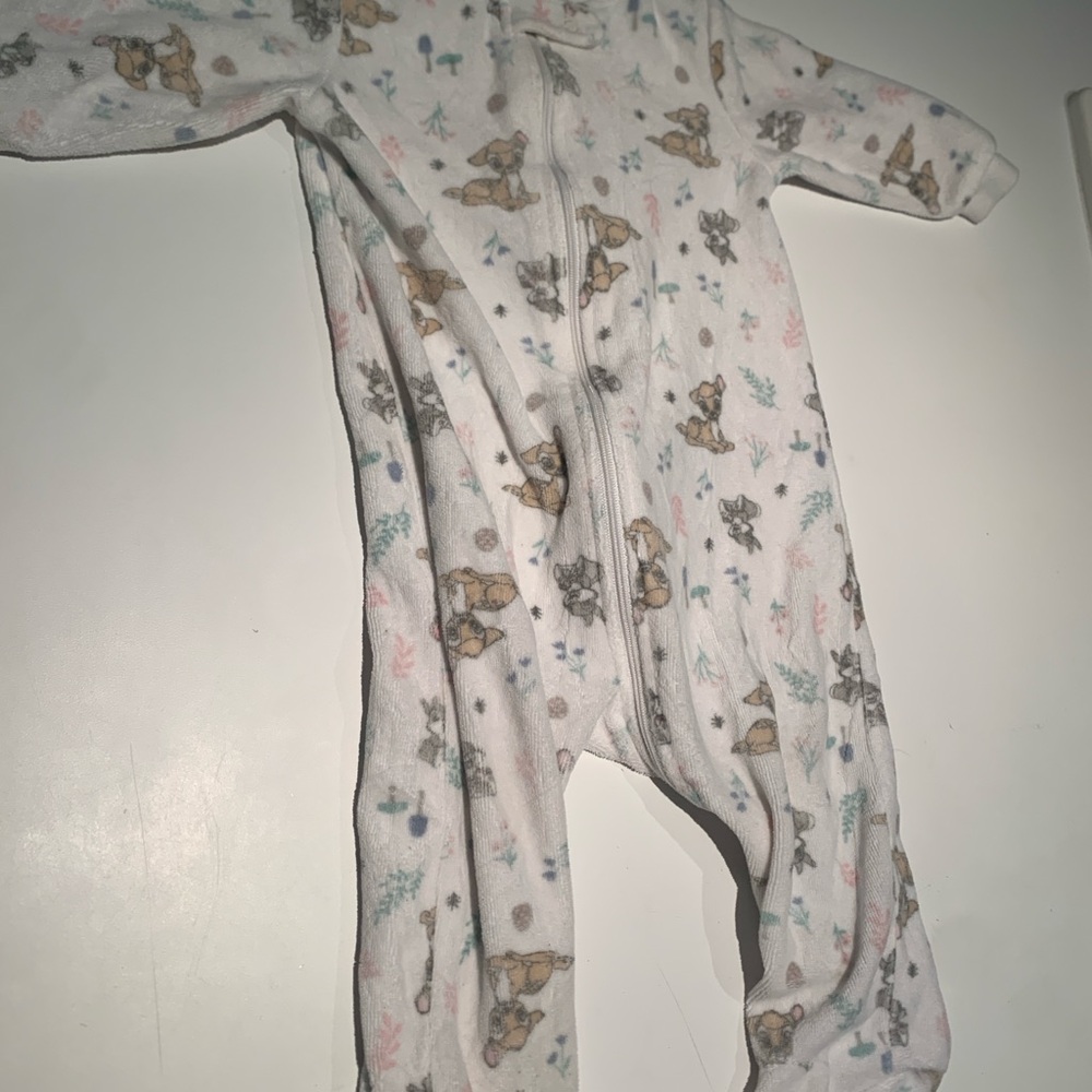 3 for $10 Disney Bambi thumper fleece Footies One Piece 6-12M Sleepef